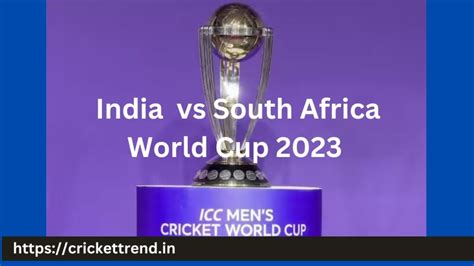 ICC World Cup 2023 India vs South Africa Tickets Booking Online, Price ...