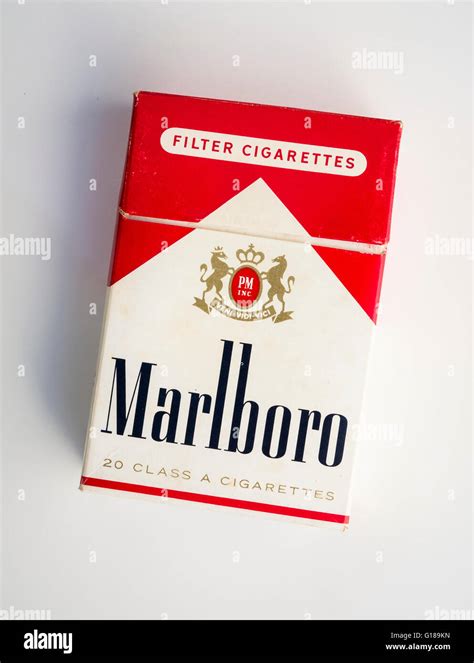 Packet of 20 Marlboro Cigarettes, from the 1970s, First introduced in ...