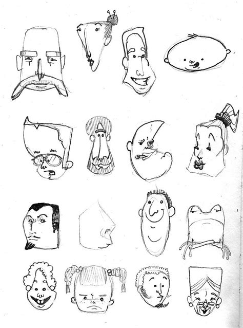 funky face shapes | Face sketch, Character design, Character art