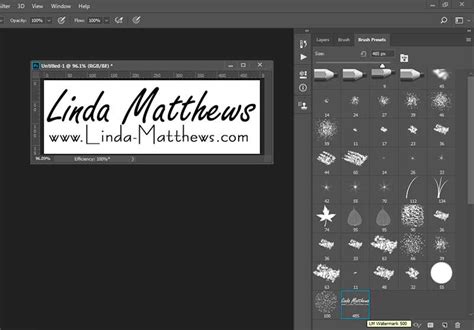 How to Make a Watermark Brush for your Photos - Linda Matthews