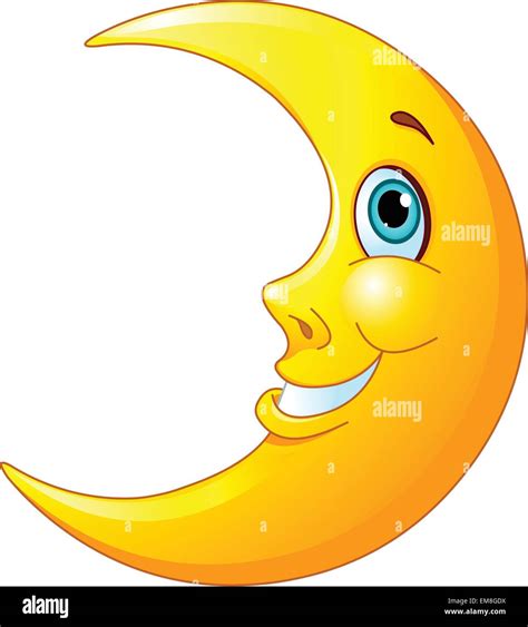 Smiling Moon Stock Vector Image & Art - Alamy