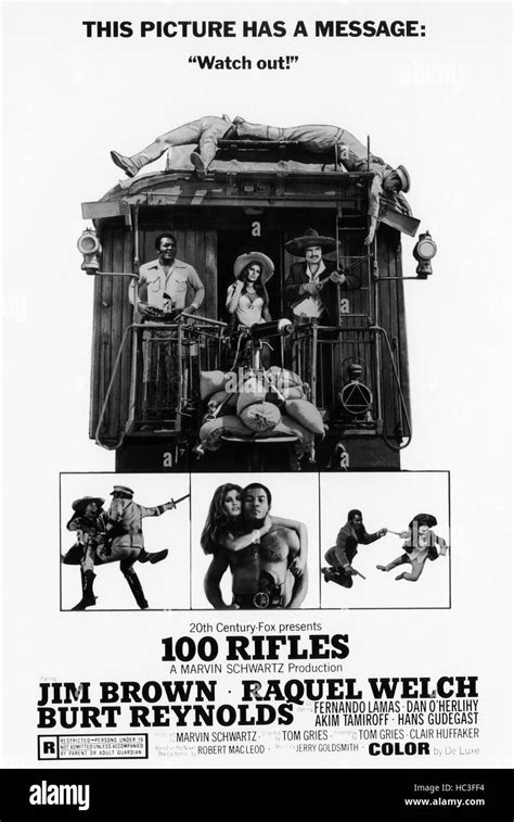 100 RIFLES, Jim Brown, Raquel Welch, Burt Reynolds, 1969, TM ...