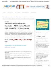 Study Resource: SAP Certified Development Specialist - ABAP for | Course Hero