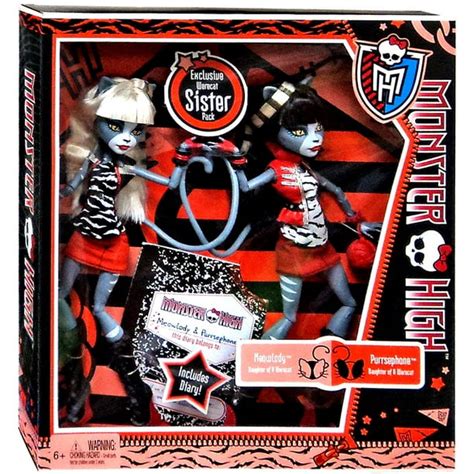 Monster High Meowlody & Purrsephone Doll 2-Pack - Walmart.com - Walmart.com