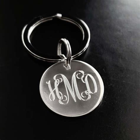 Initial Keychain - Etsy