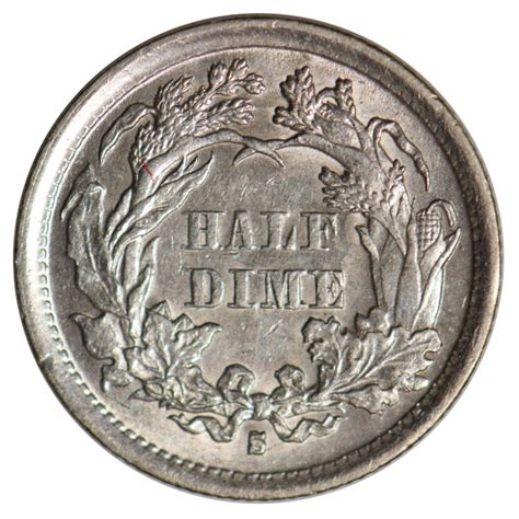 1872-S Liberty Seated Half Dime, Mint Mark Below Wreath, AU • Liberty Coin