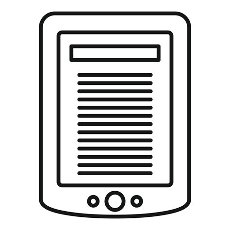 Ebook tablet icon, outline style 14570543 Vector Art at Vecteezy