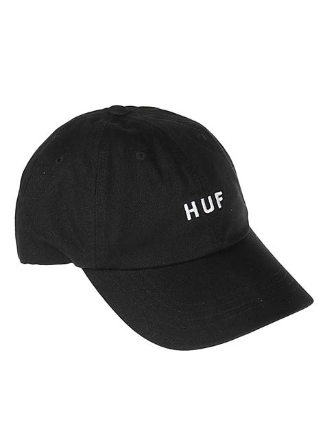 Huf Logo Baseball Cap in Black for Men | Lyst