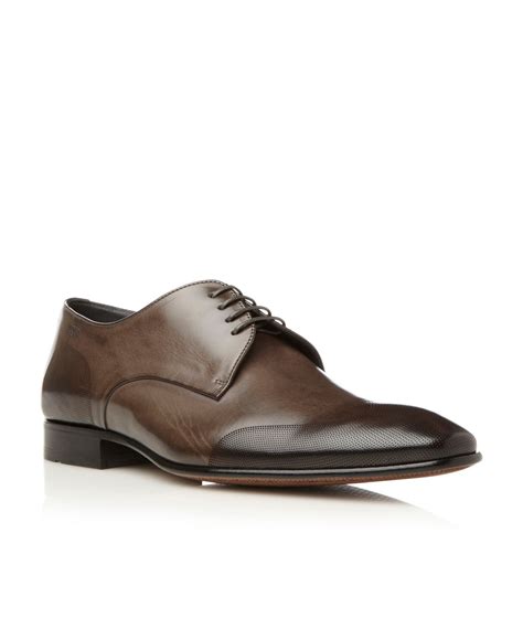 Hugo Boss Celmio Laser Toe Formal Shoes in Brown for Men (Grey) | Lyst