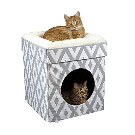 Kitty City Large Cat Bed, Stackable Cat Cube, Washable Bed, Indoor Cat House/Cat Condo - Healthy ...