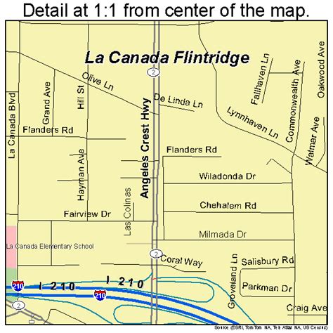 La Canada Flintridge California Street Map 0639003