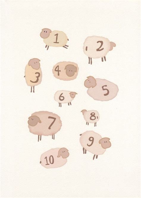 Counting Sheep A4 print by annebeestje on Etsy | Sheep art, Counting ...