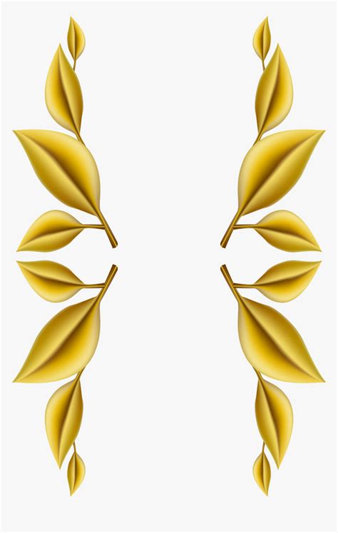 Gold Leaf Border Clipart - Golden Leaves Border Png, Transparent Png - kindpng