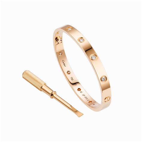 Love bracelet in pink gold with diamonds | Cartier | The Jewellery Editor