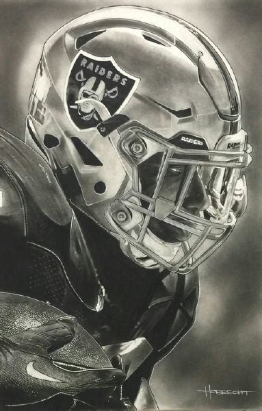 Oakland Raiders Helmet Artwork by Dave Hobrecht