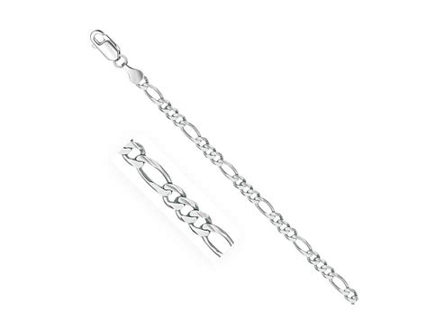 14k White Gold Figaro Chain (4mm) - Raven Fine Jewelers