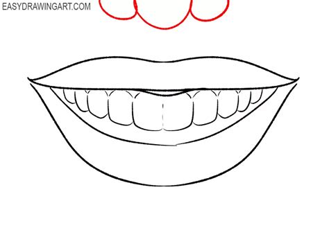 How to Draw Smiling Lips - Easy Drawing Art