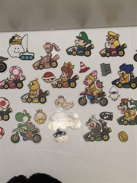 Some Mario kart 8 stickers I’ve put on my shelf : r/Mario