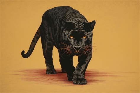 Panther wildlife drawing animal. AI | Premium Photo Illustration - rawpixel