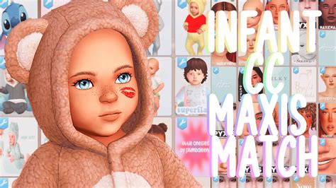 Infant CC Haul + Links (Maxis Match) // The Sims 4: Custom Content - YouTube