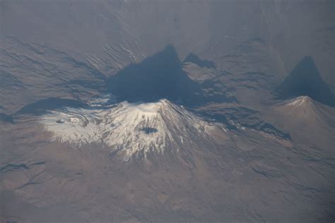 Mount Ararat, Republic of Turkey, photographed by an International Space Station astronaut on 23 ...