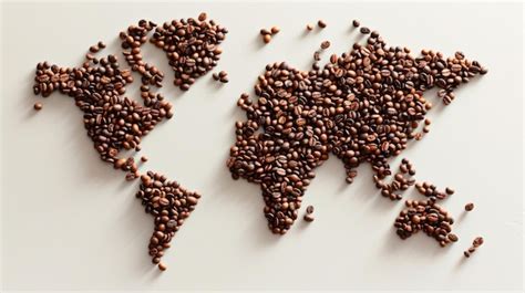 Premium Photo | World Map Made of Coffee Beans