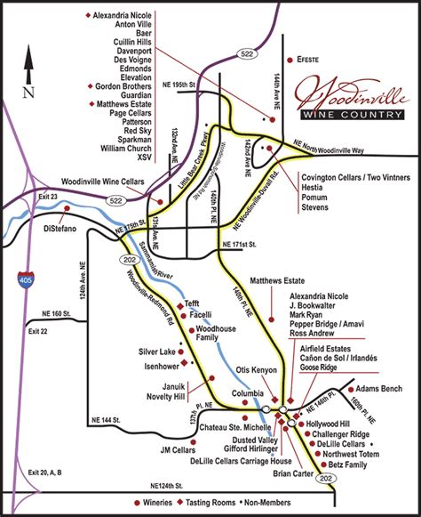 winery map | Woodinville wine, Washington wines, Winery map