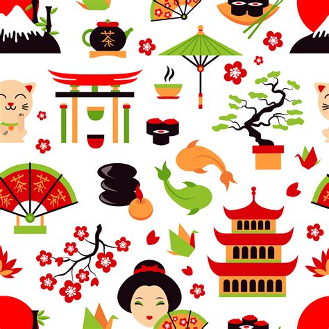 Japan seamless pattern 436970 Vector Art at Vecteezy