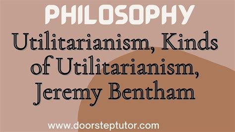 What Principle Did Jeremy Bentham Advocate For?