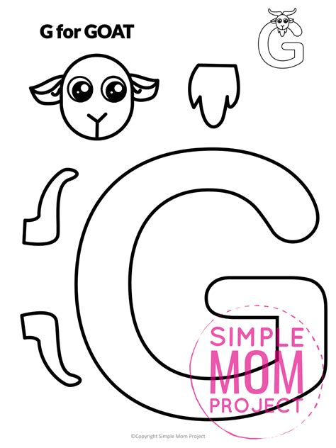 Free Printable Letter G Craft Template - Simple Mom Project