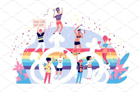 Love parade. Rainbow lgbtq pride | Background Graphics ~ Creative Market