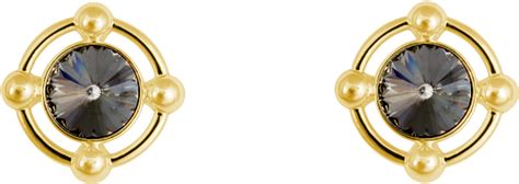 Download Ioaku Atom Earrings Studs Gold Smoke - Full Size PNG Image - PNGkit