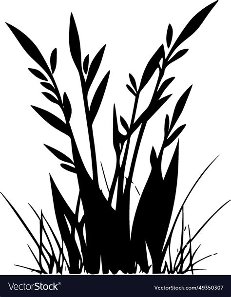 Grass - black and white Royalty Free Vector Image