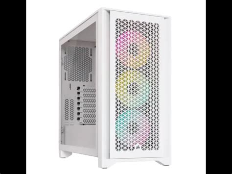 CORSAIR ICUE 4000D RGB AIRFLOW Mid-Tower PC Case White 3x AF120 RGB ELITE Fans EUR 165,62 ...