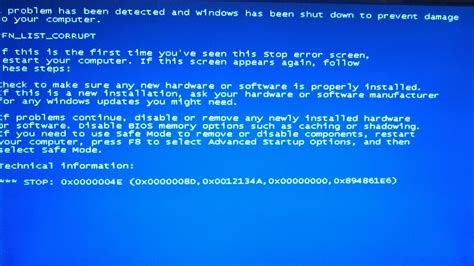 Blue Screen Error Codes Windows 7 - Steve