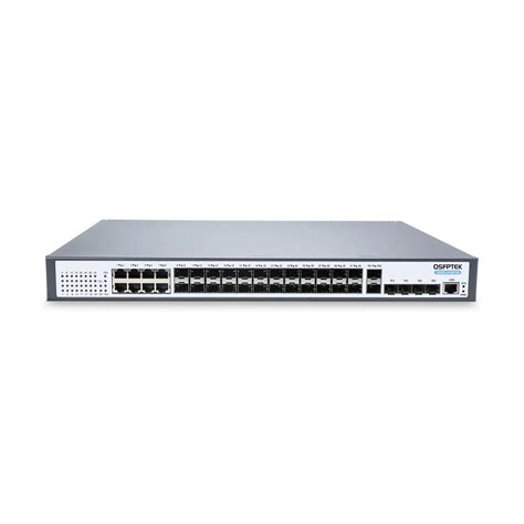 24-Port Gigabit Ethernet L3 Stackable Fiber Switch with 8x 1G RJ45 Ports and 10G Uplinks, S5300 ...