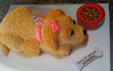 Golden Retriever Dog Cake 2 | Cake Pictures | Dog cakes, Puppy birthday ...