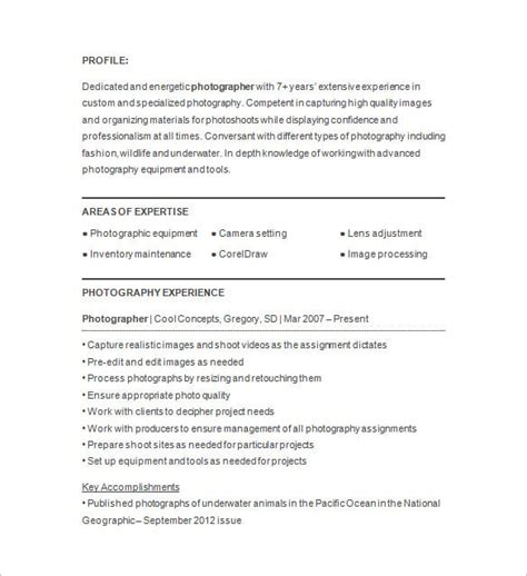 22+ Photographer Resume Templates - DOC, PDF