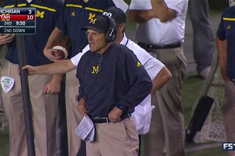 Here is a GIF of Jim Harbaugh hitching his khakis forever - SBNation.com