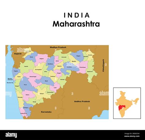 India Map With Maharashtra