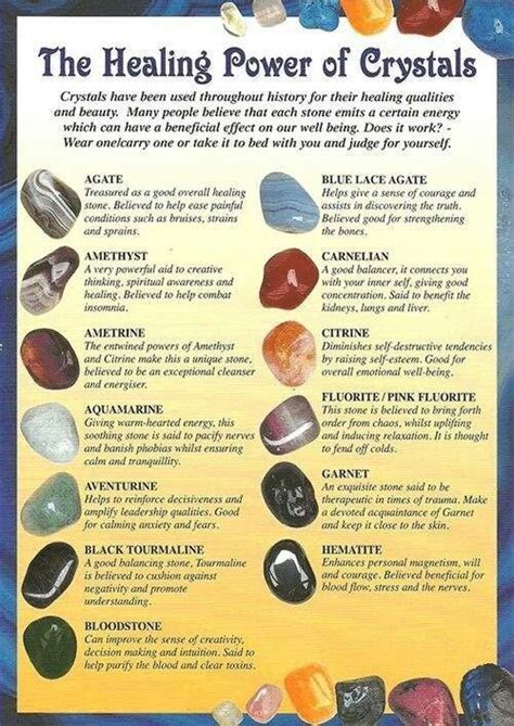 Crystal healing. | CRYSTALS MEANING/HEALING | Pinterest | Natural healing, Charts and Wicca