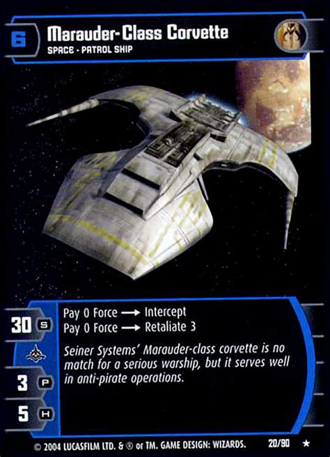 Marauder-Class Corvette Card - Star Wars Trading Card Game