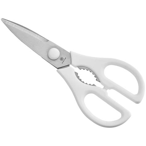 Wusthof 4 5/16" Stainless Steel All-Purpose Kitchen Shears with White ...