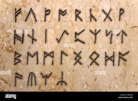 Anglo-Saxon Runes, the Futhorc system Stock Photo - Alamy