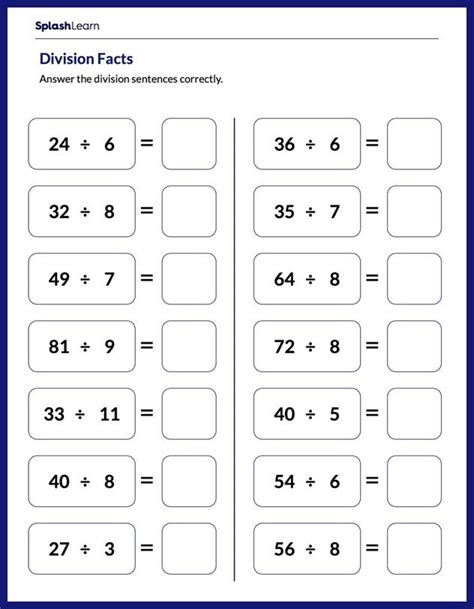 division worksheets - grade 6 multiplication division worksheets free printable k5 learning ...