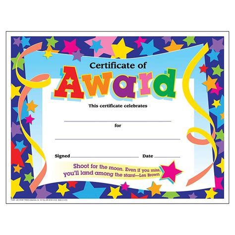 Certificate of Award Colorful Classics Certificates, 30 ct - T-2951 | Trend Enterprises Inc ...