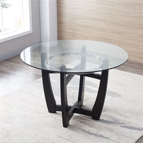 Round Dining Table Black Legs Wood Top : Buy Round Dining Table | Bodewasude