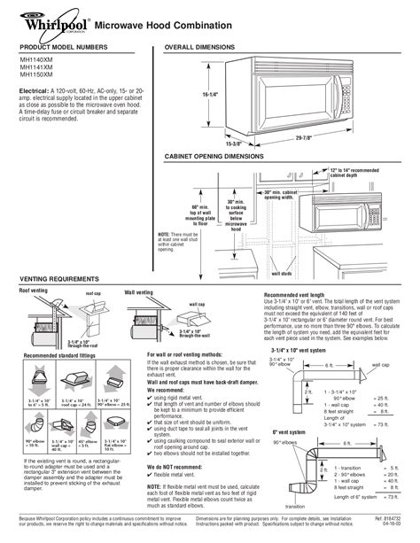 Whirlpool Microwave Oven Instructions