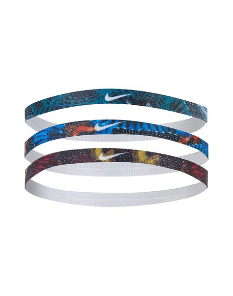 Nike Printed Headbands Assorted 3Pk - Black | Life Style Sports IE