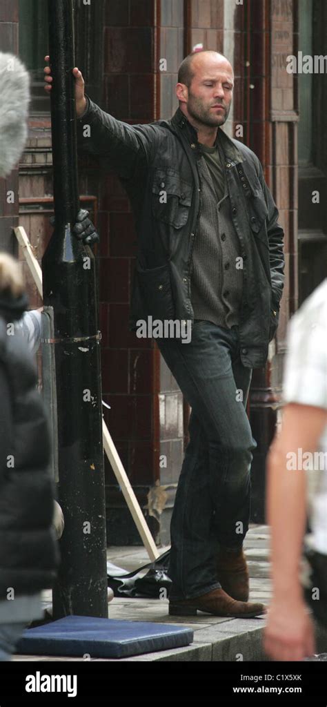 Jason Statham on the set of his new film 'Blitz' London, England - 28. ...